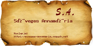 Süveges Annamária névjegykártya